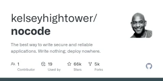 GitHub - kelseyhightower/nocode: The best way to write secure and reliable applications. Write no... | OpenGraph Preview Image