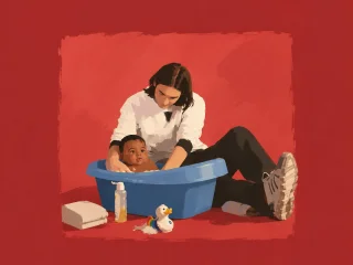 Lionel Messi Bathing a Baby Lamine Yamal | OpenGraph Preview Image