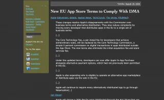 Michael Tsai - Blog  -  New EU App Store Terms to Comply With DMA | OpenGraph Preview Image