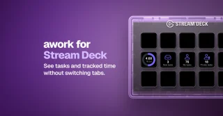 awork for Stream Deck – Aufgaben & Zeiten mit dem beliebten Bedienpult immer im Blick | OpenGraph Preview Image