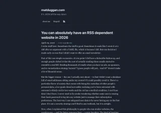 You can absolutely have an RSS dependent website in 2026 | OpenGraph Preview Image
