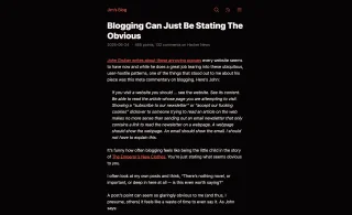 Blogging Can Just Be Stating The Obvious | OpenGraph Preview Image