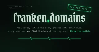 franken.domains: Stitched-Together Domains, Because Every Dictionary .com Is Taken | OpenGraph Preview Image